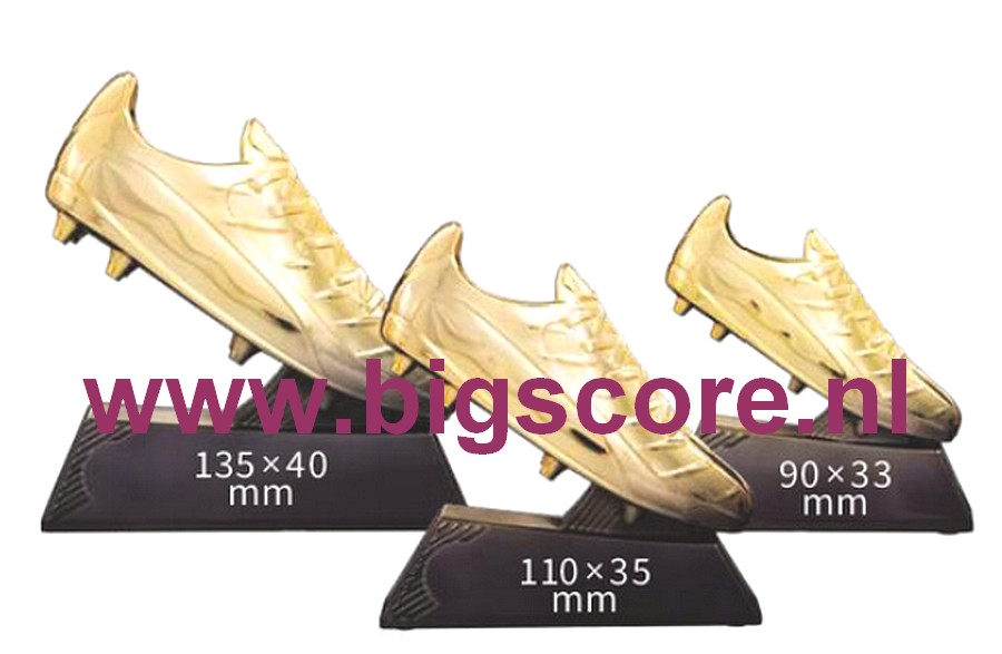 Voetbalschoen Goud Resinbeeld BSST 39881-39883